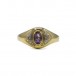 Ring mit Amethyst und 2 Diamanten in 8 Kt. 333 Gold Gr. 58