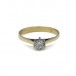 Ring mit Brillantsolitär Diamant 0,20 ct. in 14 Kt. 585 Gold Gr. 55