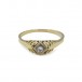 Ring mit Brillantsolitär Diamant 0,10 ct. in 14 Kt. 585 Gold Gr. 65