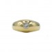 Ring Bandring mit Brillantsolitär 0,25 ct. in 14 Kt. 585 Gelbgold Gr. 53