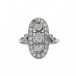 Ring Art Déco mit Brillanten Diamanten 1,16 ct. in 18 Kt. 750 Gold Gr. 61