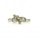 Ring mit Aquamarinen und Brillanten Diamanten 0,05 ct. in 14 Kt. 585 Gold Gr. 58