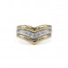 Ring mit 5 Diamanten in 14 Kt. 585 Gold bicolor Gr. 59