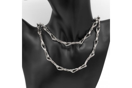 Collier Halskette in 925er Silber Sterling Silver Necklace Länge 99 cm