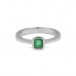 Ring mit kolumbianischem Smaragd Emerald 0,36 ct. in 18 Kt. 750 Gold Gr. 56,5