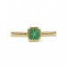 Ring mit kolumbianischem Smaragd Emerald 0,53 ct. in 18 Kt. 750 Gold Gr. 58