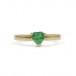 Ring mit kolumbianischem Smaragd Herz Emerald 0,93 ct. in 18 Kt. 750 Gold Gr. 56