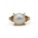 Ring mit Perle pearlring in 18 Kt. 750 Gelbgold Gr. 52