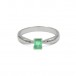 Ring mit kolumbianischem Smaragd Emerald 0,26 ct. in 18 Kt. 750 Gold Gr. 55