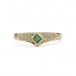 Ring mit Smaragd und Brillanten 0,24 ct in 585 14 kt Gold Emerald Diamond Gr. 57