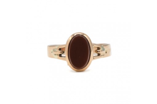 Ring mit Karneol in 333 8kt Gold Antik Vintage um 1860 Gr. 61