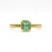 Ring mit kolumbianischem Smaragd Emerald 0,55 ct. in 18 Kt. 750 Gold Gr. 55