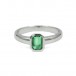 Ring mit kolumbianischem Smaragd Emerald 0,68 ct. in 18 Kt. 750 Gold Gr. 56