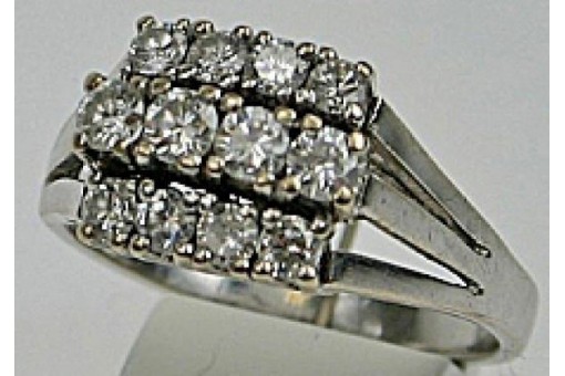 Ring mit Brillanten Brillant Diamant Diamanten in Weiß gold 585 er 14 Kt. 53 