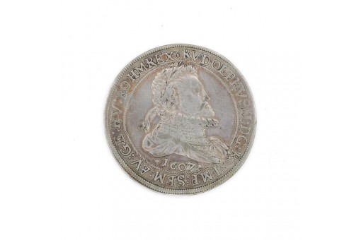 Münze Taler Rudolph II. 1607 Haus Habsburg Silber