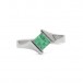 Ring mit kolumbianischem Smaragd Emerald 1,0 ct. in 18 Kt. 750 Gold Gr. 57