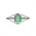 Ring mit kolumbianischem Smaragd Emerald 0,63 ct. in 18 Kt. 750 Gold Gr. 58
