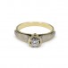 Ring mit Brillantsolitär 0,25 ct. Diamant in 14 Kt. 585 Gold Gr. 55