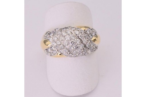 Ring WEMPE mit Brillanten Diamanten in 18 Kt 750 er Gold Grösse 59 top