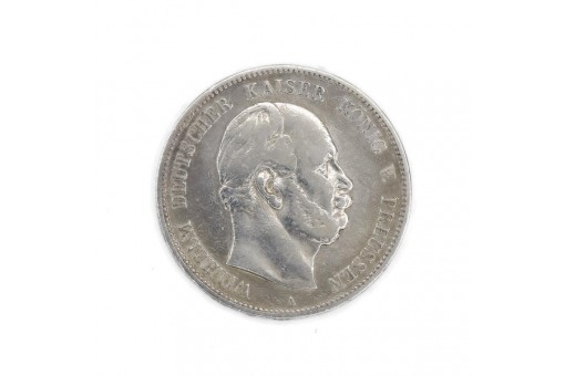 Silbermünze 5 Mark Preussen Kaiserreich Wilhelm I. Deutscher Kaiser 1874 A J 97