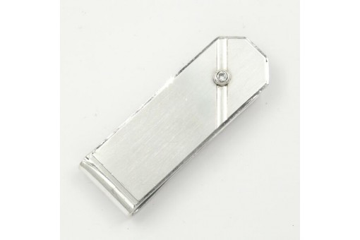 Geldklammer Clip mit Zirkonia in 925 Silber money clip silver .