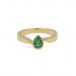 Ring mit kolumbianischem Smaragd Emerald 0,57 ct. in 18 Kt. 750 Gold Gr. 57