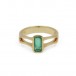 Ring mit kolumbianischem Smaragd Emerald 1,0 ct. in 18 Kt. 750 Gold Gr. 56,5