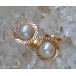 Ohrstecker Ohrringe mit Perle Perlen pearl 18 Kt. 750 er Gold Top.