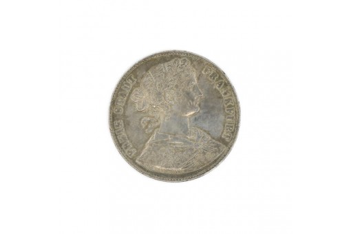 Taler ein Vereinstaler Frankfurt 1860 Silber schöne Patina