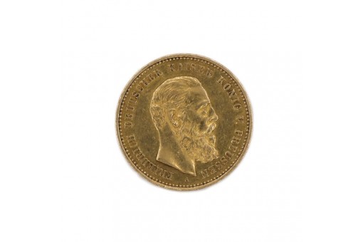 Coin Münze 10 Mark 1888 Friedrich Deutscher Kaiser König von Preusen 900 Gold