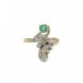Ring mit Smaragd Emerald und Brillanten in 750 18 kt Gold Grösse: 55