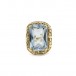 Ring mit Blautopas 16 ct. in 14 Kt. 585 Gelbgold Gr. 62