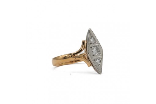 Ring mit Brillanten Diamant 0,40 ct in 583 14kt Gold Damen Gr.54