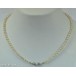 Perlenkette Kette mit Perle Perlen Pearl aus 835 Silber verschluss Ketten 48 cm