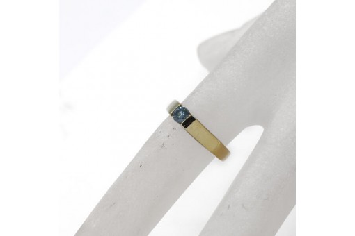 Ring mit Aquamarin in 375er 9kt Gold Damen Finger Gr. 50