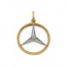 Anhänger für Kette Mercedes Stern mit Brillant Diamant in 750 18Kt Gold