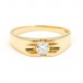 Bandring Herrenring mit Brillantsolitär 0,50ct. Scala in 18 Kt. 750 Gold 66 Top!
