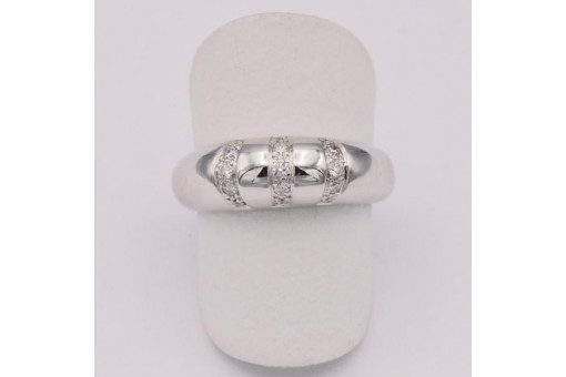 Ring mit Brillanten Diamanten 0,48 ct in 14 Kt 585 Gold Grösse 56 