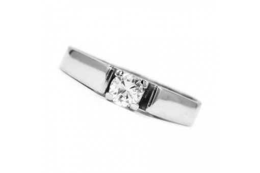 Ring mit Brillant Brillanten Diamanten 0,25 ct Solitär in 14 Kt. 585 er Gold 53 