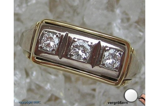 Ring mit Brillanten Brillant Diamant Diamanten in 14 Kt. 585 er Gold Ringe 62
