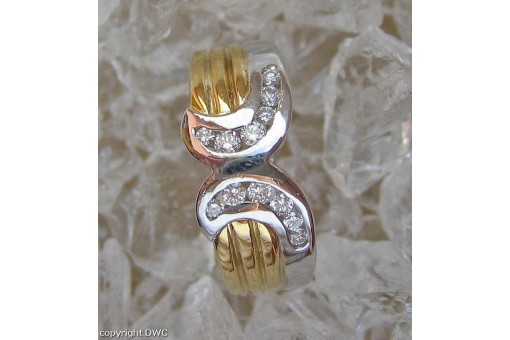 Ring mit Brillant Diamant in aus 18 Kt. 750 er Gold Grösse 54 Edel