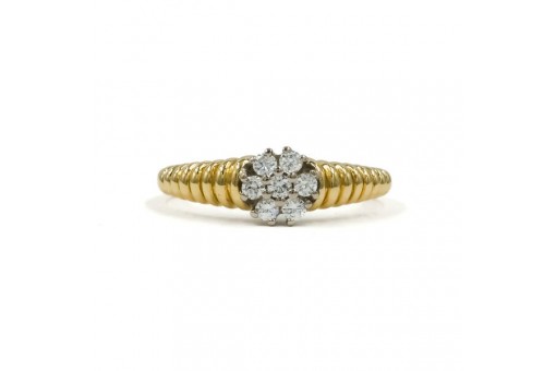 Ring CHRIST mit 7 Diamanten Brillanten 0,20 ct. in 18 Kt. 750 Gold 54 top!