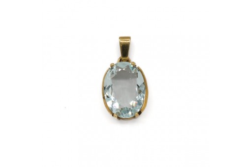 Anhänger mit Aquamarin 4,8 ct. in 14 Kt. 585 Gelbgold
