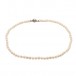 Perlenkette Kette mit Perlen und 8 Diamanten Schließe in 14 Kt. 585 Gold 58 cm
