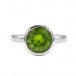 Ring mit Peridot 2,6 ct. in 18 Kt. 750 Weißgold Gr. 52
