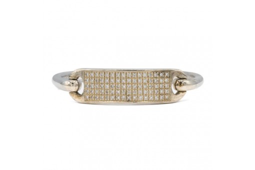 Armreif Bangle mit 80 Brillanten 1,0 ct. in 925 Sterlingsilber DOOP