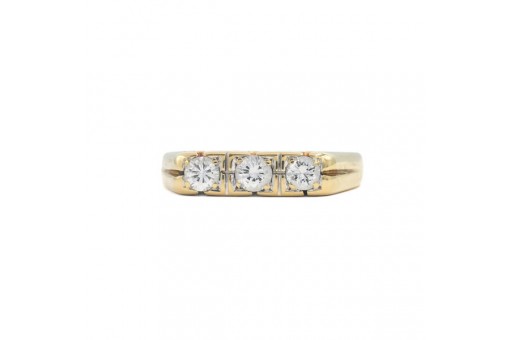 Ring Brillantring mit Brillanten 0,60ct in 750 18 kt Gold Massiv Gr. 56