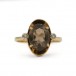 Ring mit Rauchtopas und Diamanten Topas in 585 14 kt Gold Gr. 55