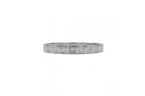 Ring Diamanten Brillanten in 750 18 Kt Gold halb Memori Grösse 60