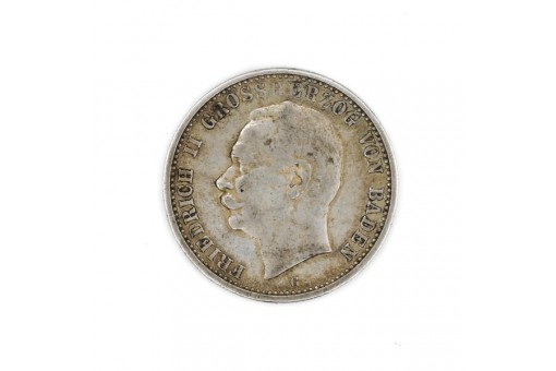 2 Mark Kaiserreich Friedrich II. König von Baden 1911 G Jäger 38 Sammlerstück